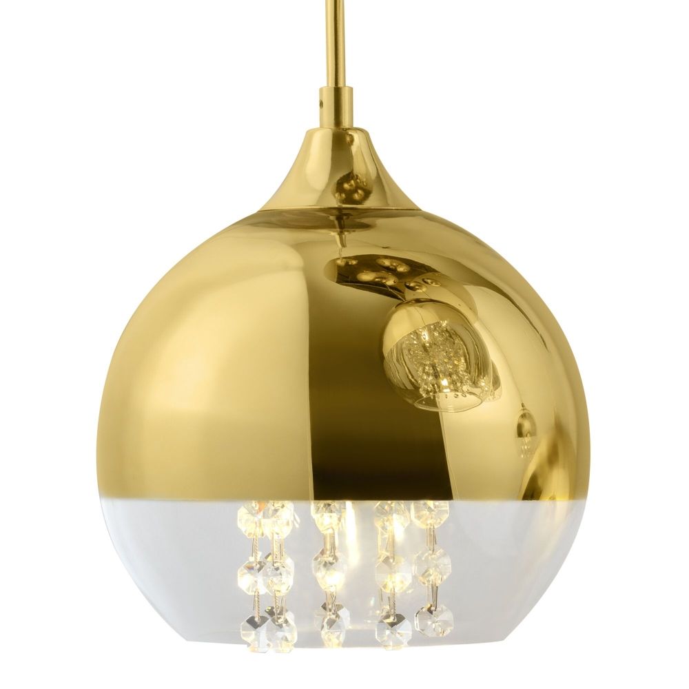 Lustra ovala cu inaltime reglabila din Sticla Transparent cu 5 becuri L91x62xH95cm Fermi