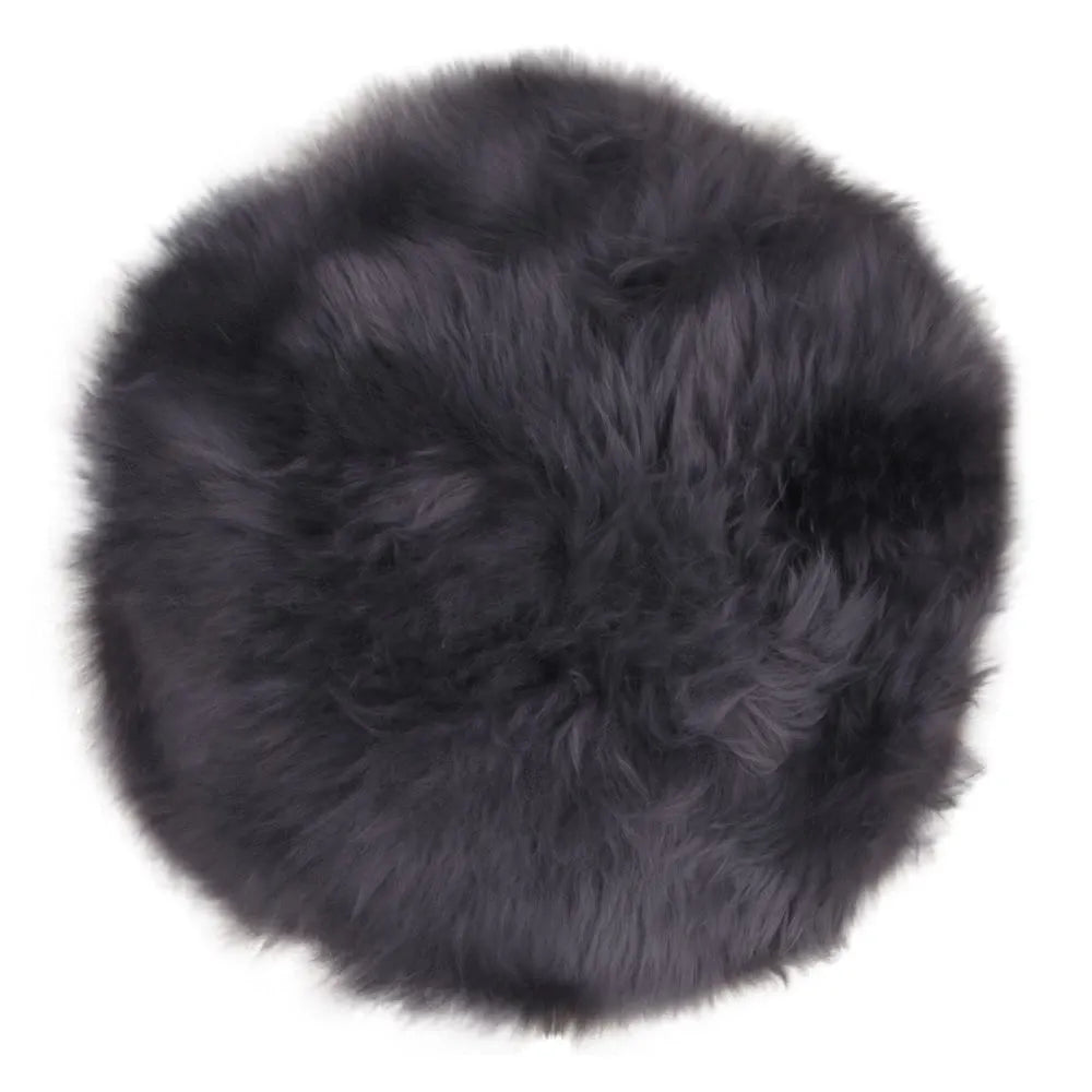 Blanita decorativa pentru scaun Gri D35cm Lambskin