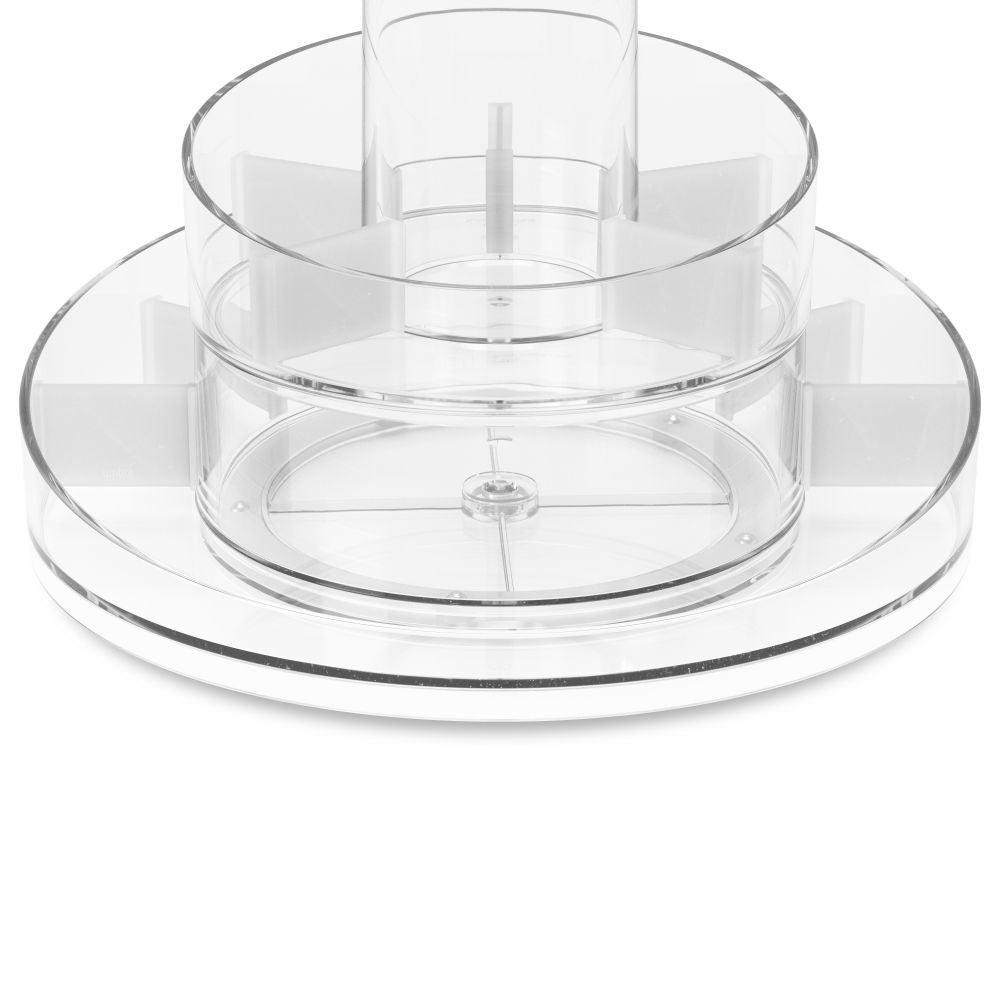 Organizator cosmetice din Acrilic Alb L25xH17cm Cascada