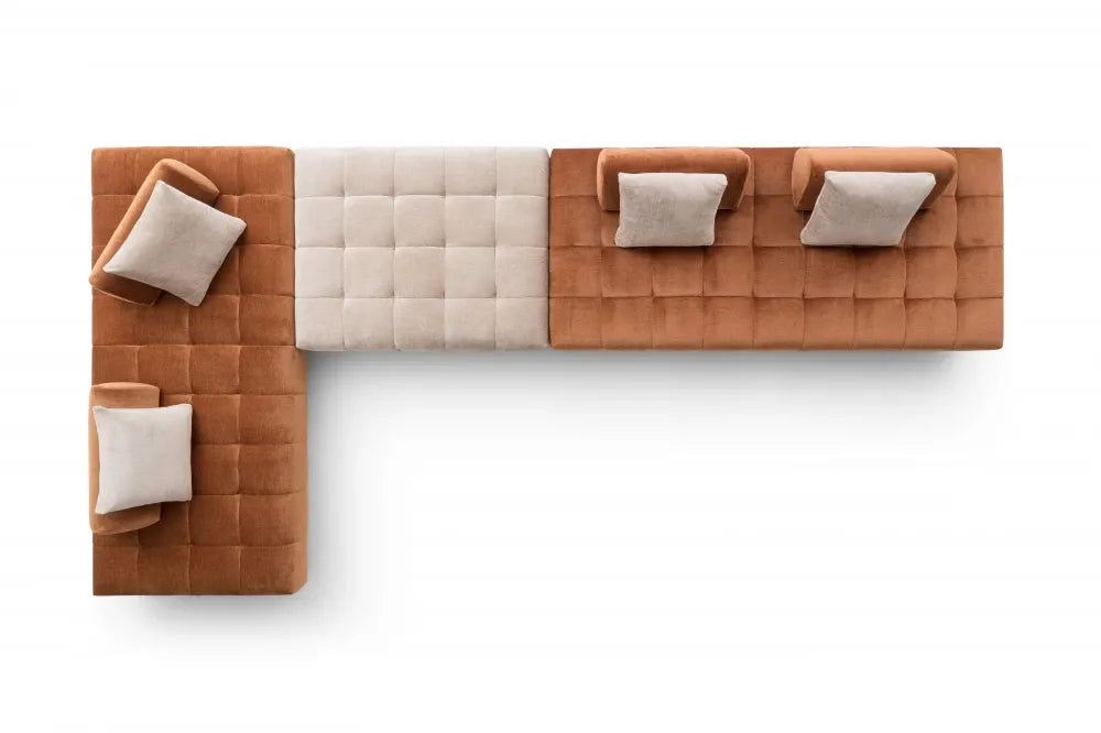 Coltar fix in forma de L modular L524x261cm Bowie