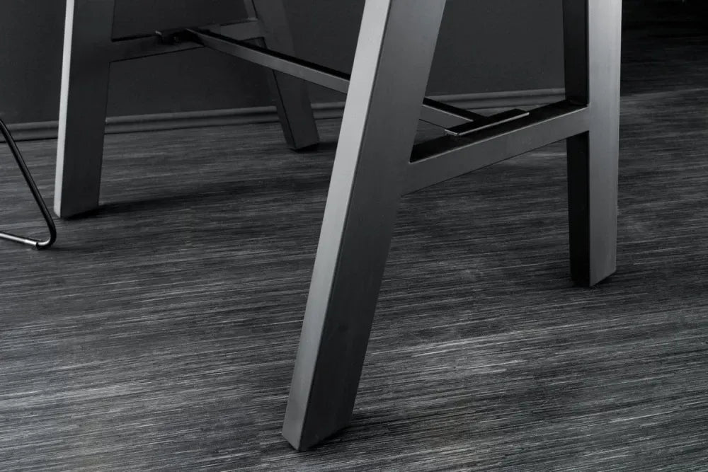 Masa bar din Lemn de salcam Maro si Metal Negru L120xH106cm Mammut