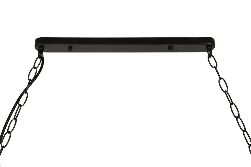 Lustra din Metal Negru si Funie Maro L120xH62cm SEVEN SEAS II