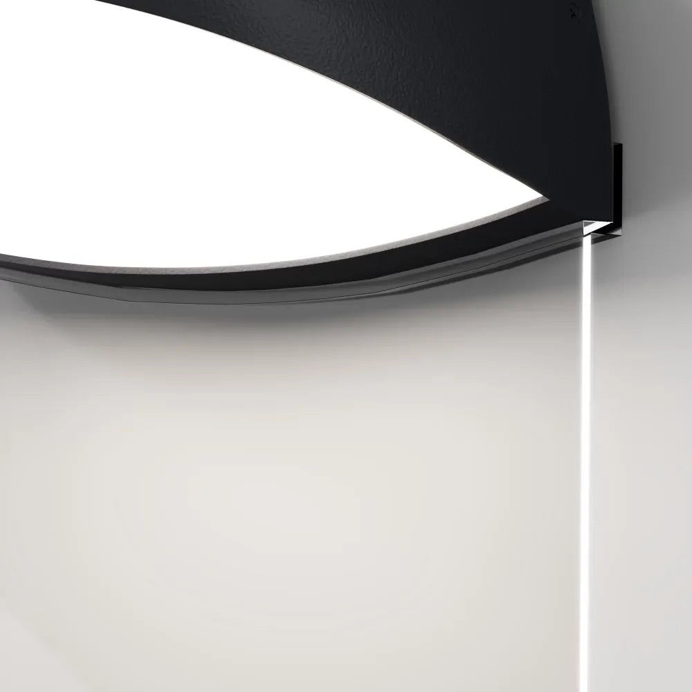 Aplica perete din Aluminiu/Plastic Gri grafit H18.4xL16.1cm Gloss