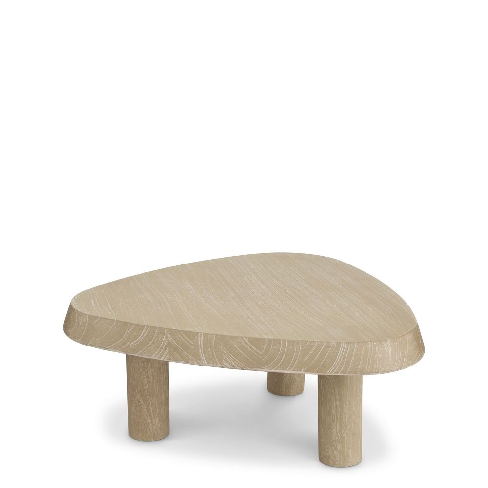 Masuta de cafea Asimetrica din Lemn de mindi Bej L63xH25cm Briel S