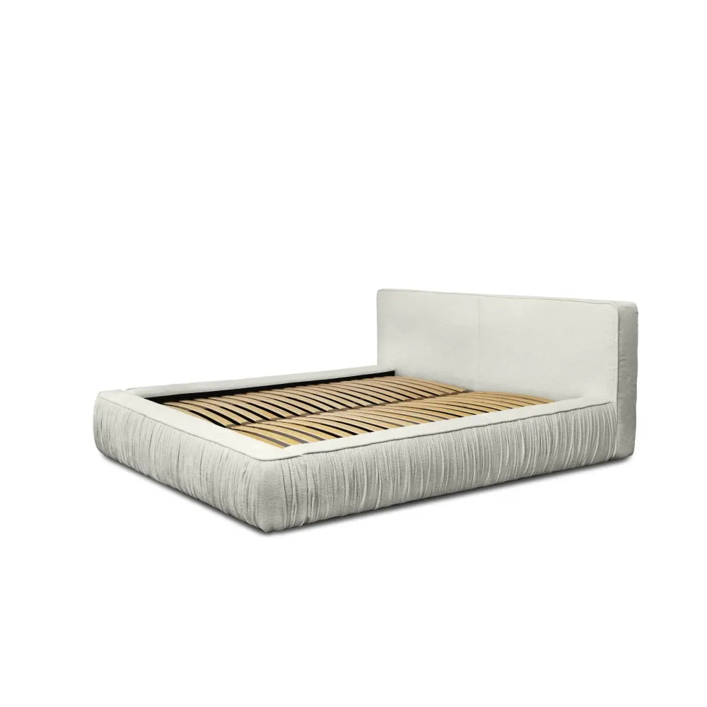 Pat 140x200cm tapitat cu Chenille Crem Naomi