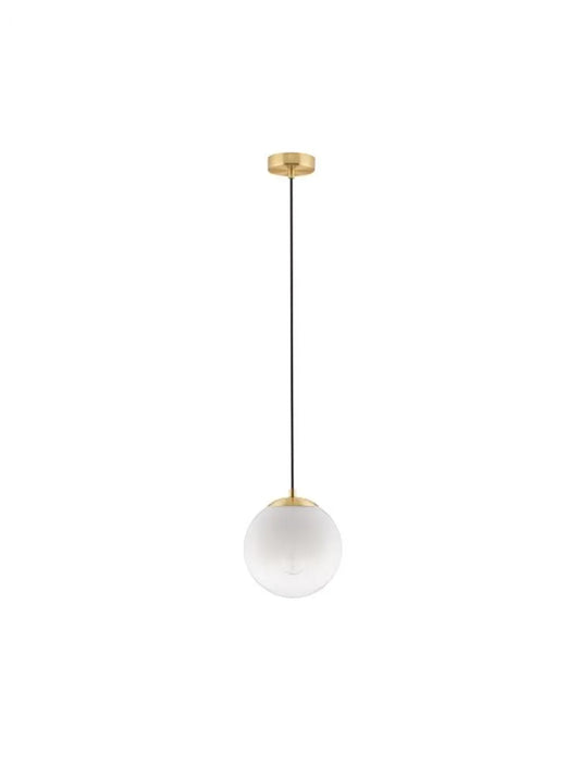 Pendul structura din Metal Auriu si abajur din Sticla Alb H120xL20cm IP20 VITA