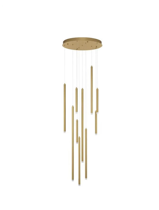 Candelabru structura din Aluminiu Auriu si abajur din Acrilic Alb H220xL50cm IP20 26W 1861lm 3000k TRIMLE