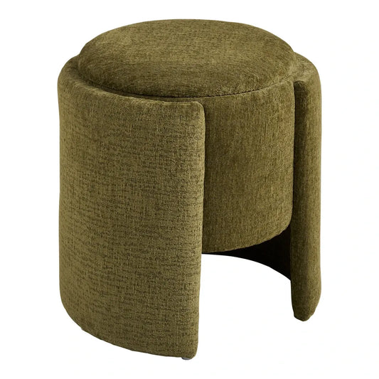Puf din Stofa Verde D42xH44cm Walsdorf