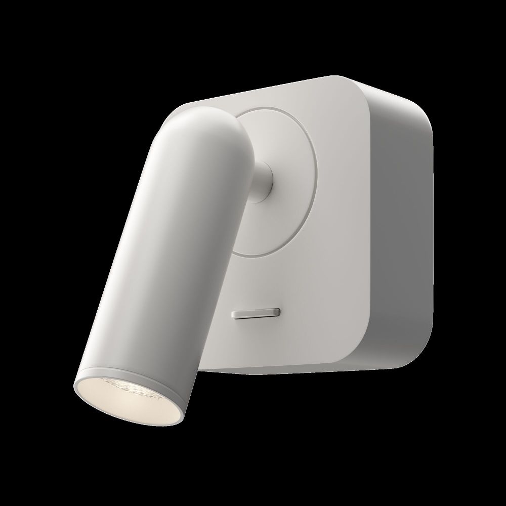 Aplica de perete reglabila din Metal Alb cu LED  L7x7xH9cm Mirax