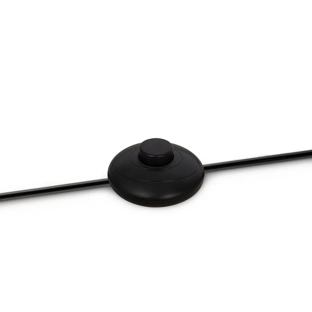 Lampa podea din Metal Negru si Sticla Transparent H139xD30cm Memory
