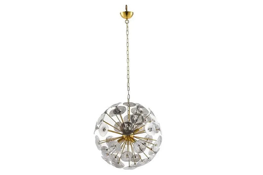 Pendul din Metal Auriu si Sticla Transparent D67xH145cm INFINITY HOME