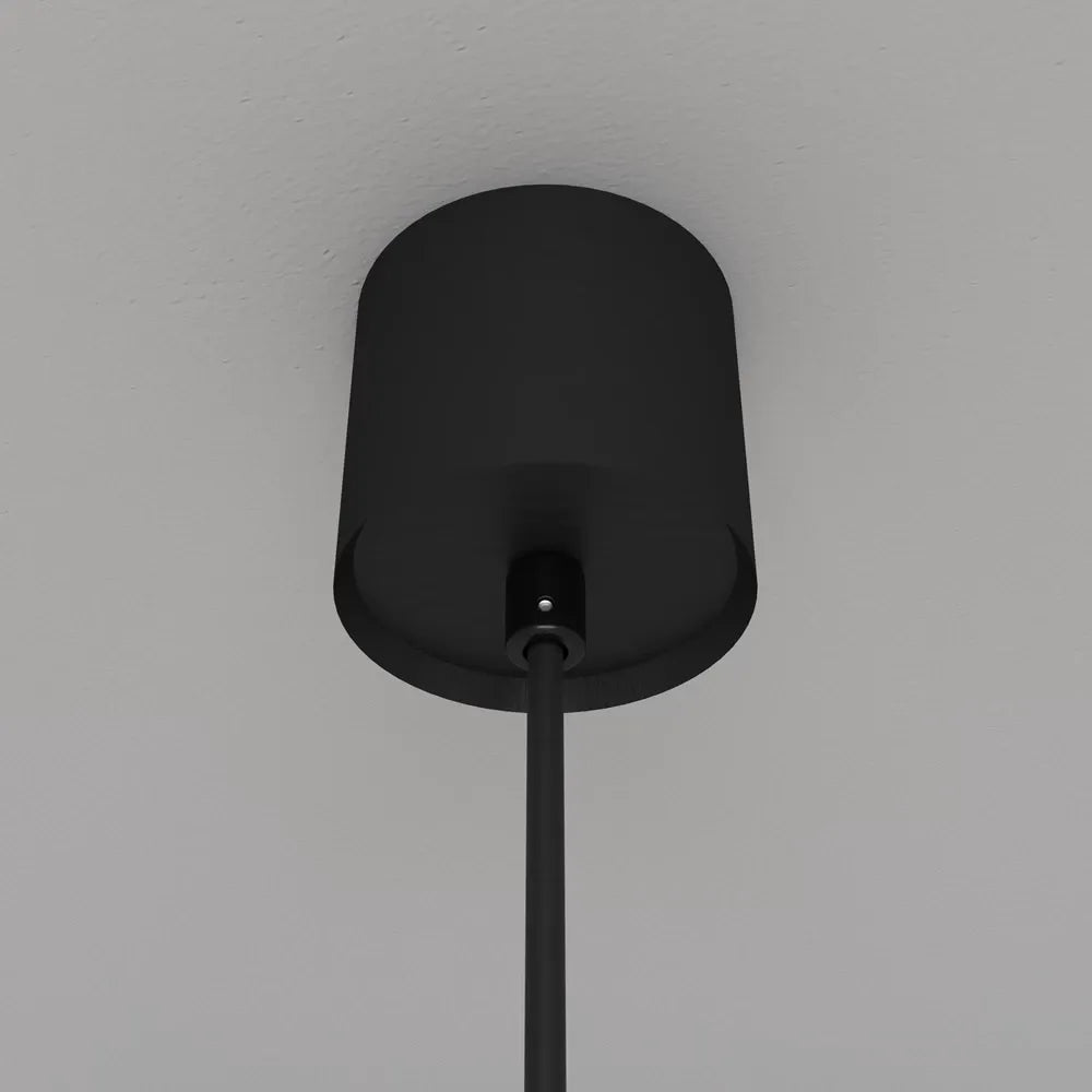 Pendul din Aluminiu Negru H220xD10cm IP 20 5W 330lm 4000k Luna