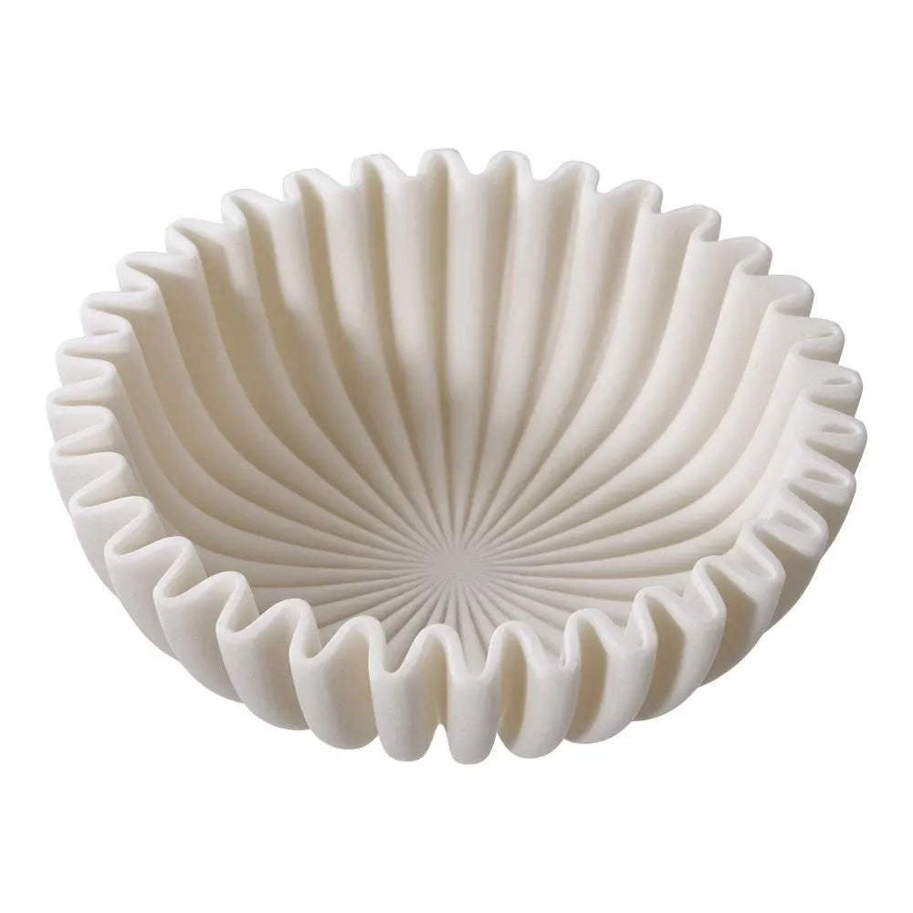 Bol decorativ din Polirasina Crem H6,5xD20cm HN0889