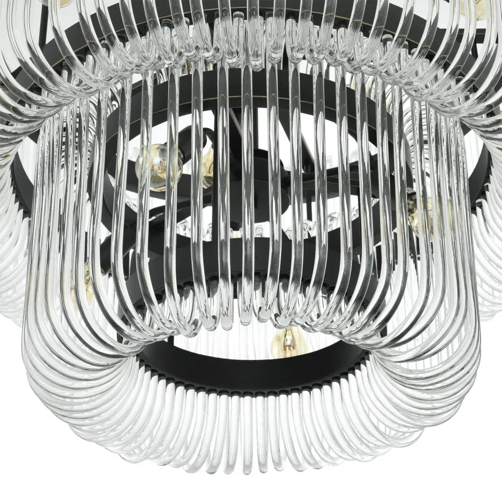 Candelabru din Metal Bronz si Sticla Transparent H70xD80cm Sutton House Eichholtz