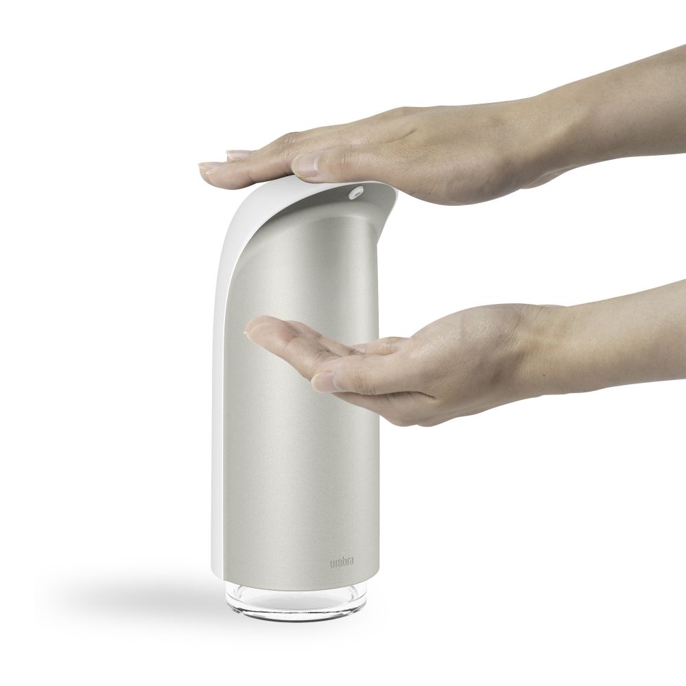 Dozator de sapun din Acrilic Alb Emperor H20xL10cm