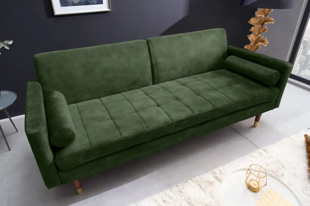Canapea tapitat cu Catifea Verde L196cm Couture