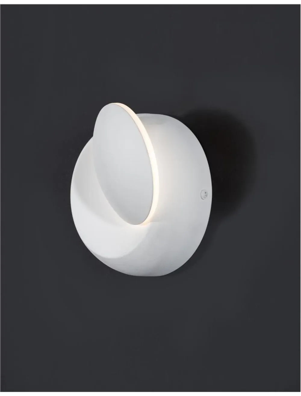 Aplica de perete din Aluminiu Alb H14xL14cm IP20 5W 247lm 3000k ODIN