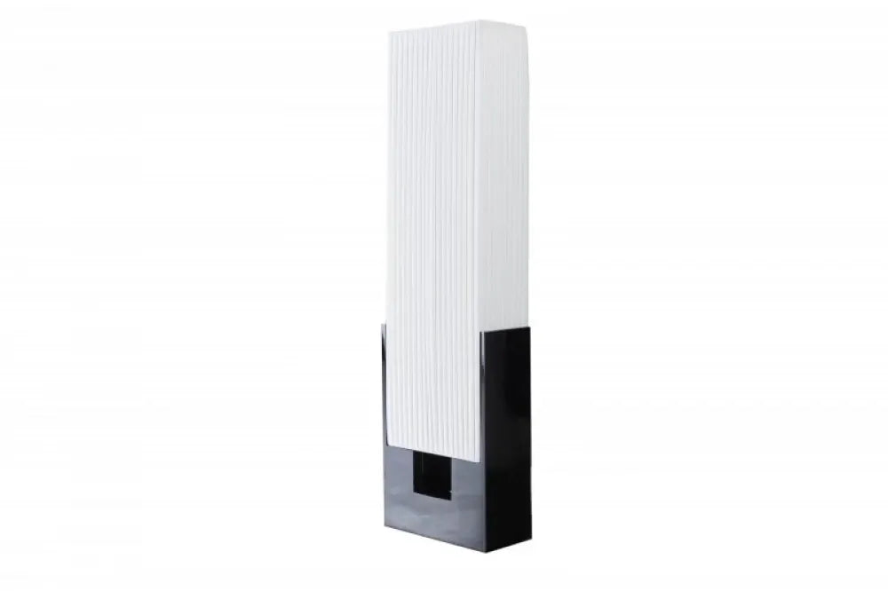 Lampa de podea din Metal Negru si Textil Alb H120xL30cm Liana