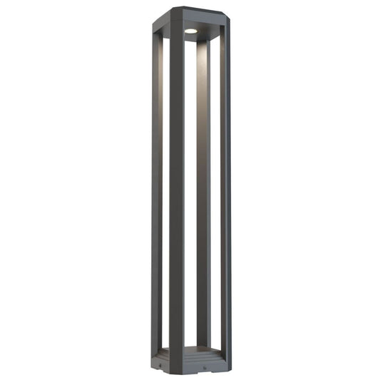 Stalp de iluminat pentru exterior din si Metal Gri L15xH80cm Royal Mile