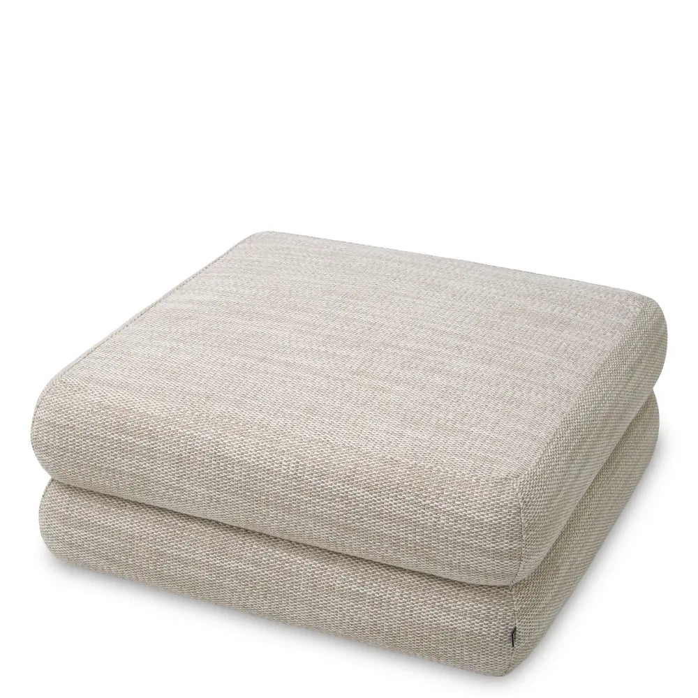 Puf tapitat cu Stofa  Bej L92xA92xH40cm Malaga Eichholtz