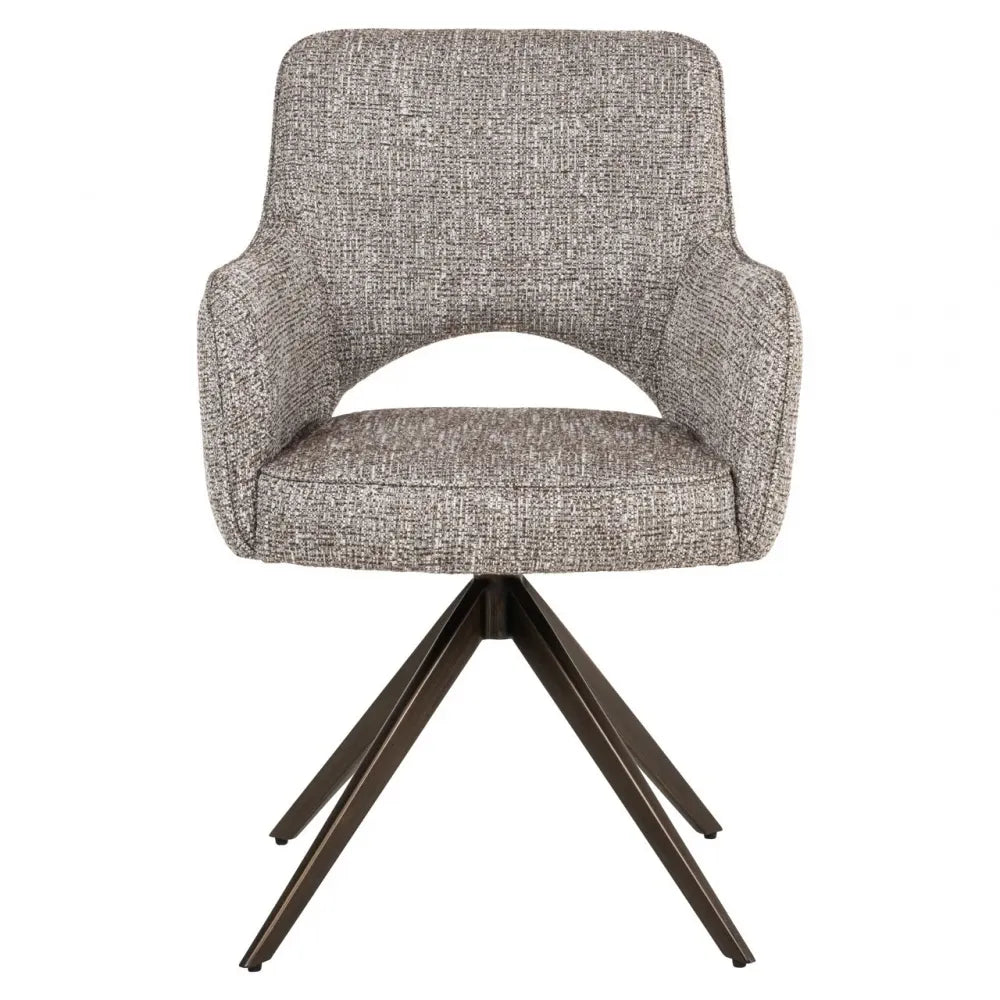 Scaun rotativ din Stofa Maro si Metal Alama L59xH90cm Ginerva  Richmond interiors