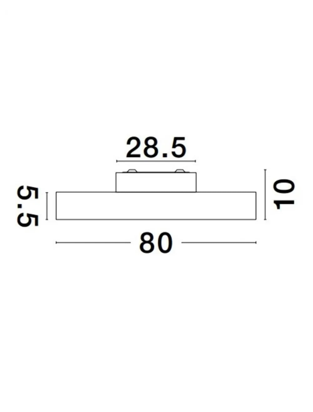Plafoniera din Aluminiu Alb H10xL80cm IP20 80W 9049lm 2700-6000k PERFECT