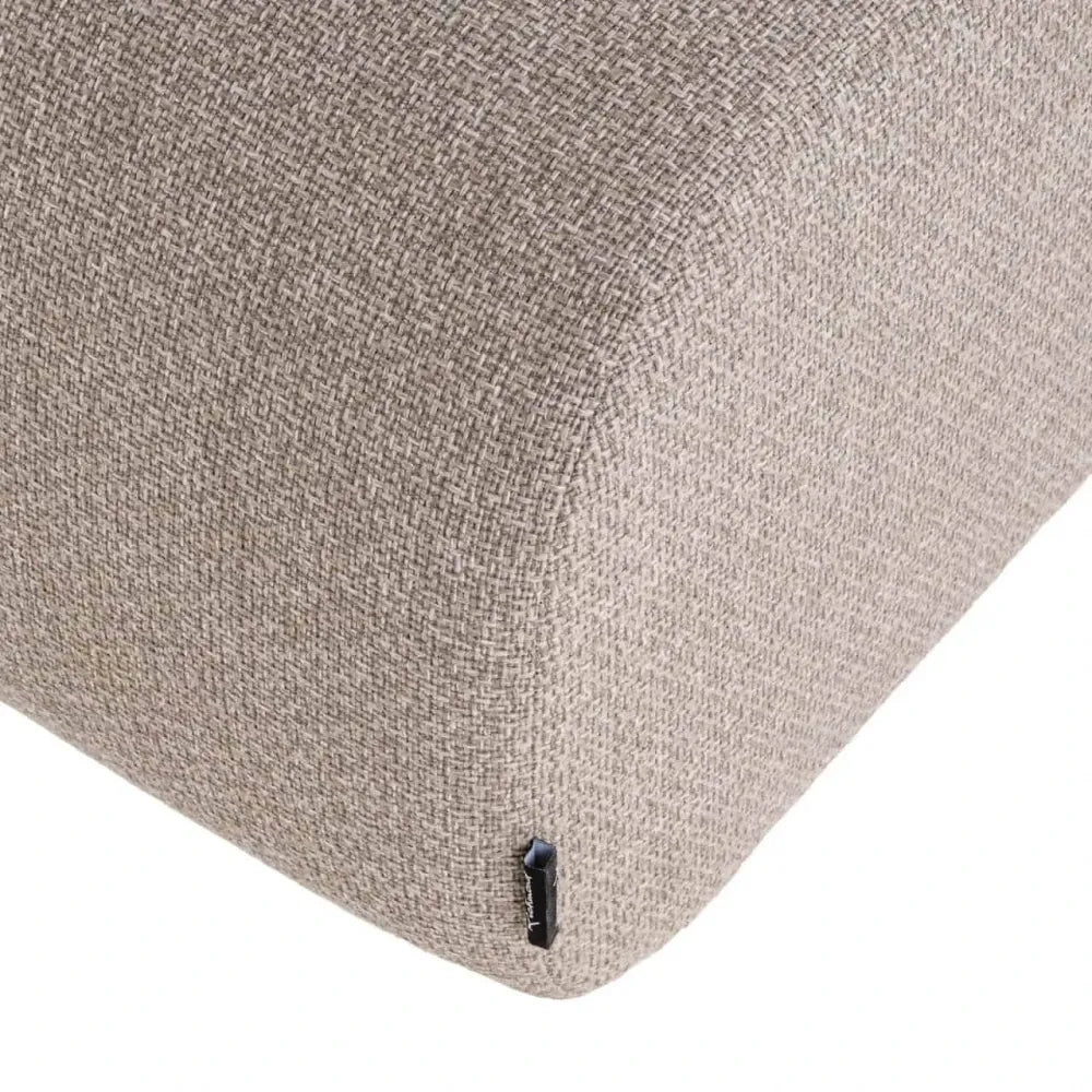 Puf de exterior din Stofa Grej si Metal Negru L99xH40cm Dawson Richmond interiors