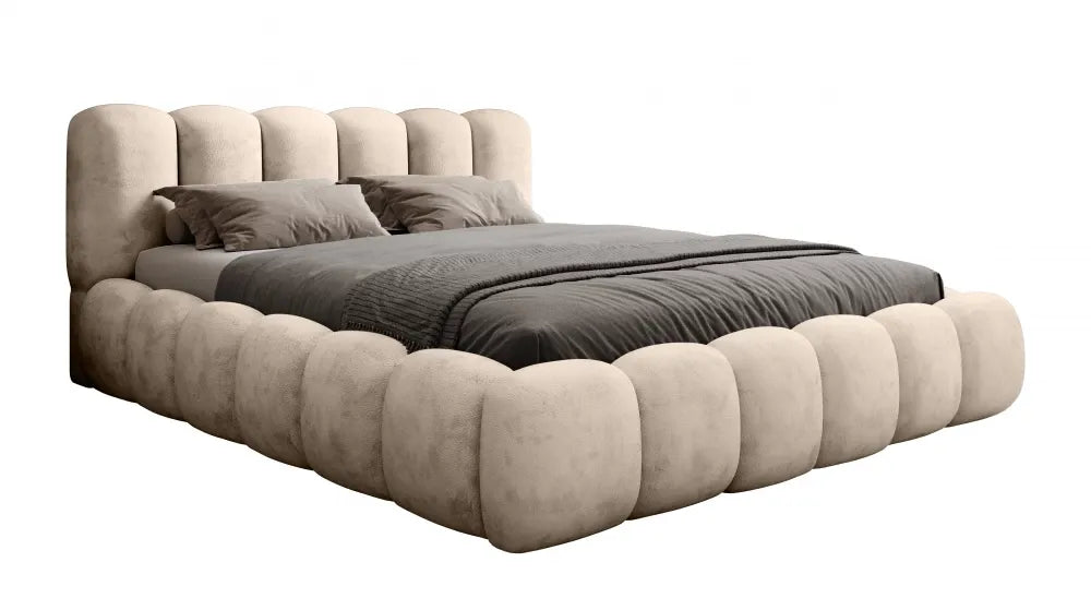Pat 180x200cm tapitat cu Chenille Bej Dallas