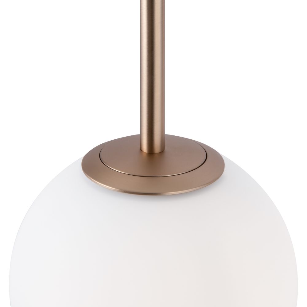 Lustra din Metal si Sticla Auriu/Alb cu 5 becuri E14 40W D58xH180cm Basic form