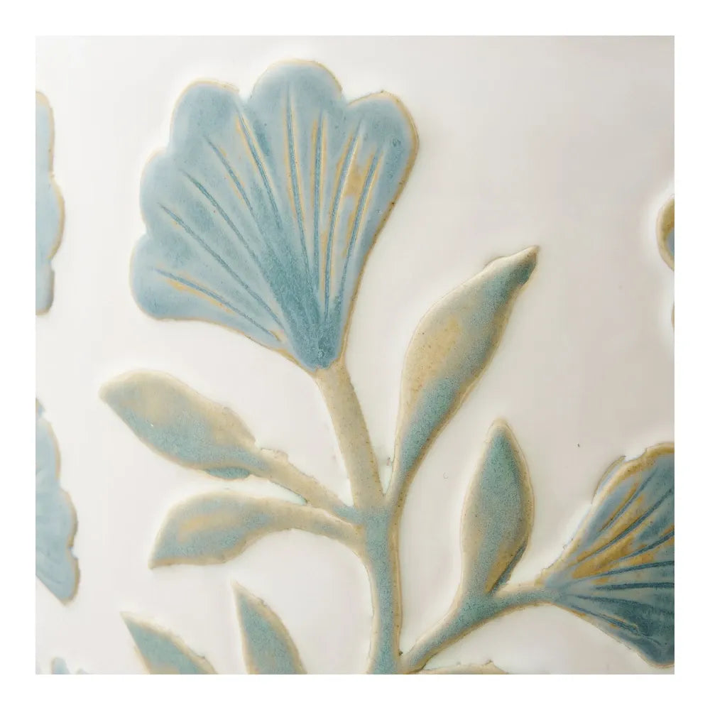 Ghiveci decorativ din Ceramica Alb/Albastru D22,5xH17,5cm HN1237