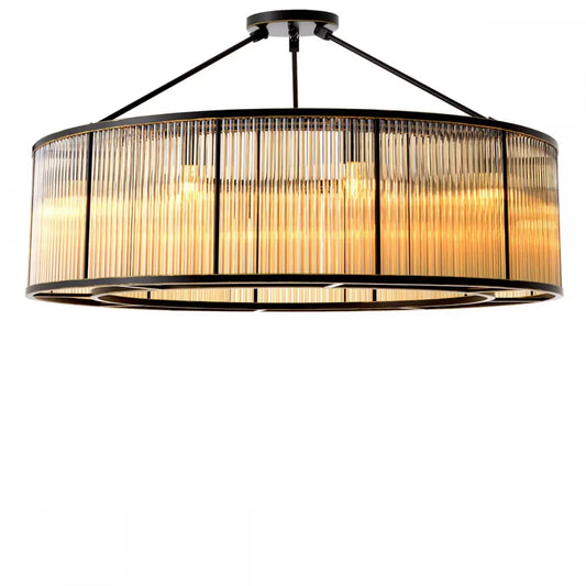 Plafoniera din Metal Bronz si Sticla Transparent H60xD110cm Bernardi XL Eichholtz