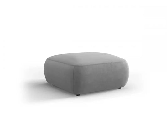 Puf tapitat cu Catifea Gri L75xH36cm Greta