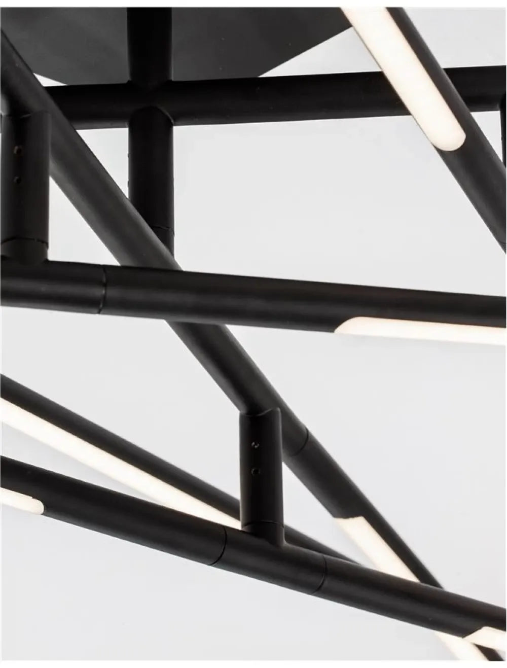 Plafoniera structura din Metal Negru si abajur din Acrilic Alb H21xL94.5cm IP20 59W 4195lm 3000k RACCIO