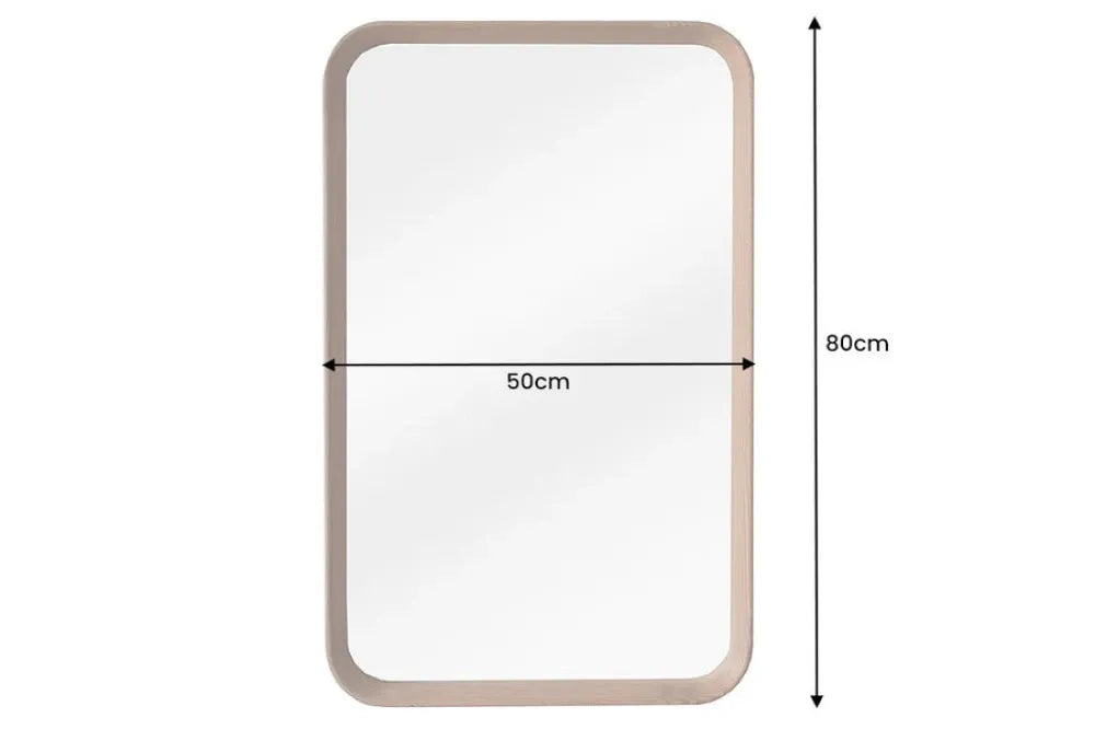 Oglinda cu rama din Lemn de stejar Maro H80xL50cm Amsterdam