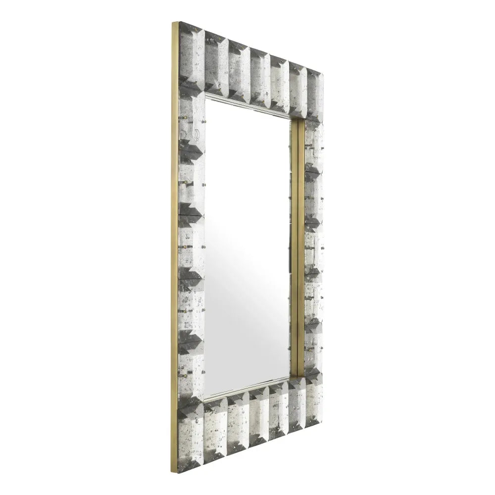 Oglinda cu rama din Metal/MDF/Sticla Alama/Transparent L90xH123.5cm Mariani Eichholtz