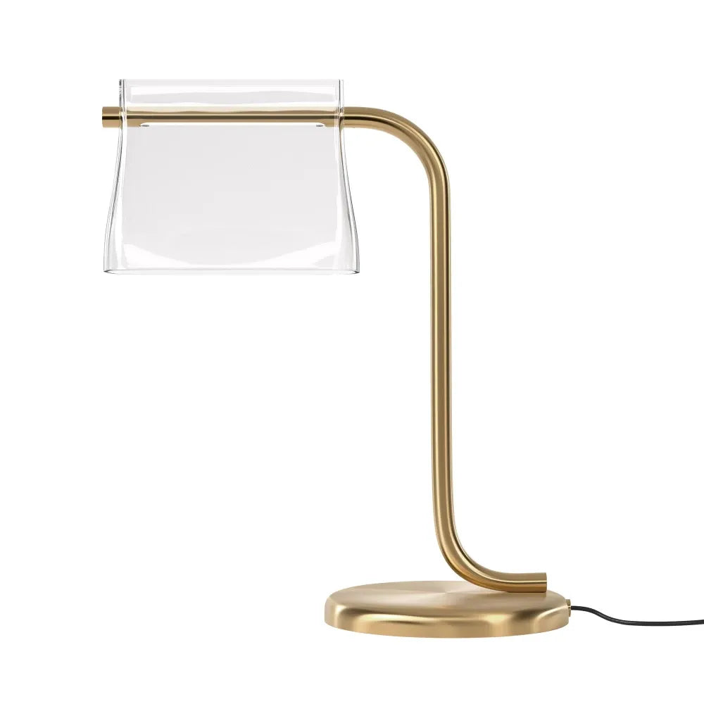 Veioza din Metal Alama si Sticla Transparent H48.5xL41cm Cabaret