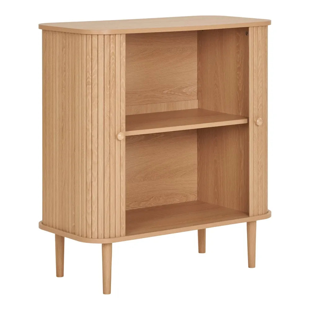 Comoda 2 usi din MDF Maro si Lemn de pin Maro L40xH87cm Nikko