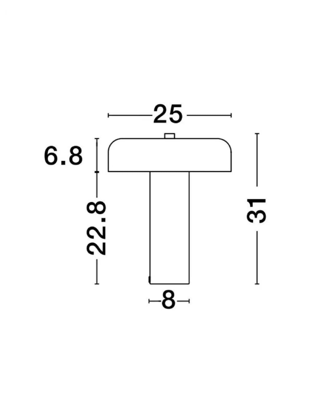 Veioza din Aluminiu Negru/Auriu H31xL25cm IP20 18W 734lm 3000k PANDORA