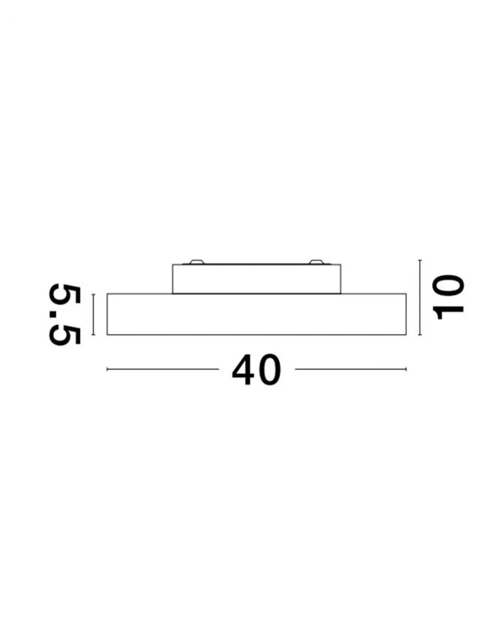 Plafoniera din Aluminiu Alb H10xL40cm IP20 24W 2341lm 3000k PERFECT