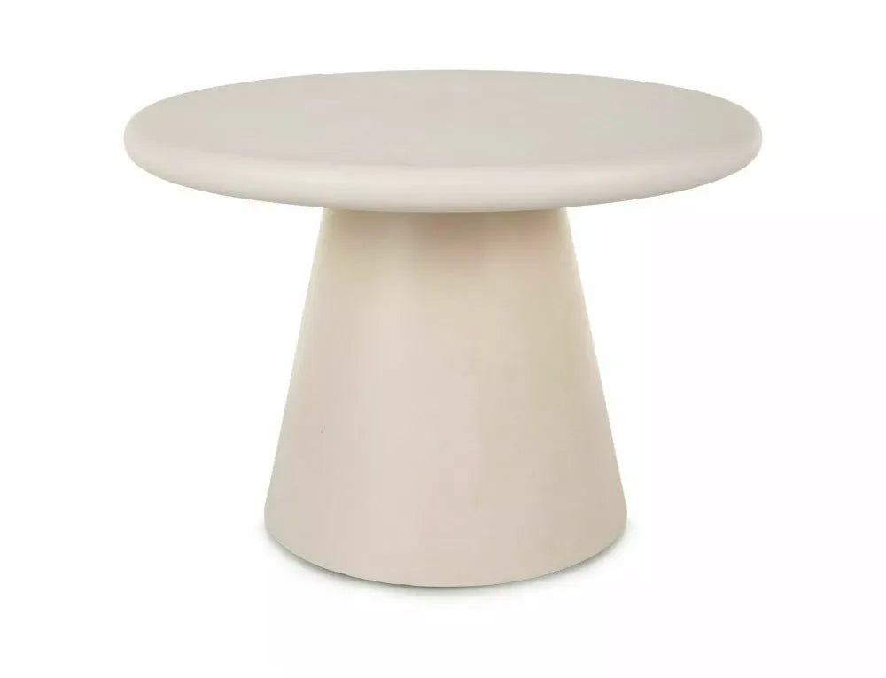Masuta de cafea din MDF+Microciment Ecru D60xH40cm Aurora