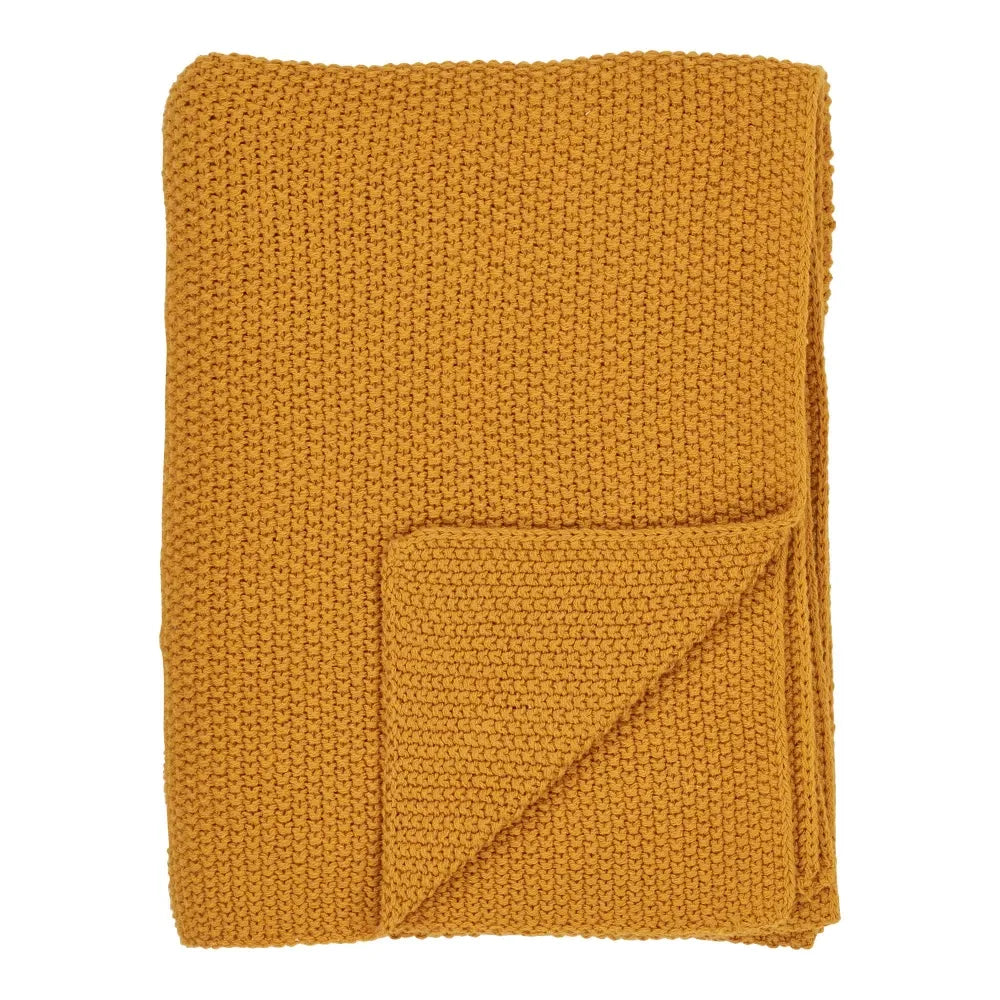 Patura din Bumbac Portocaliu ochre 170x130cm Santos