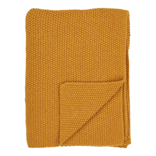 Patura din Bumbac Portocaliu ochre 170x130cm Santos