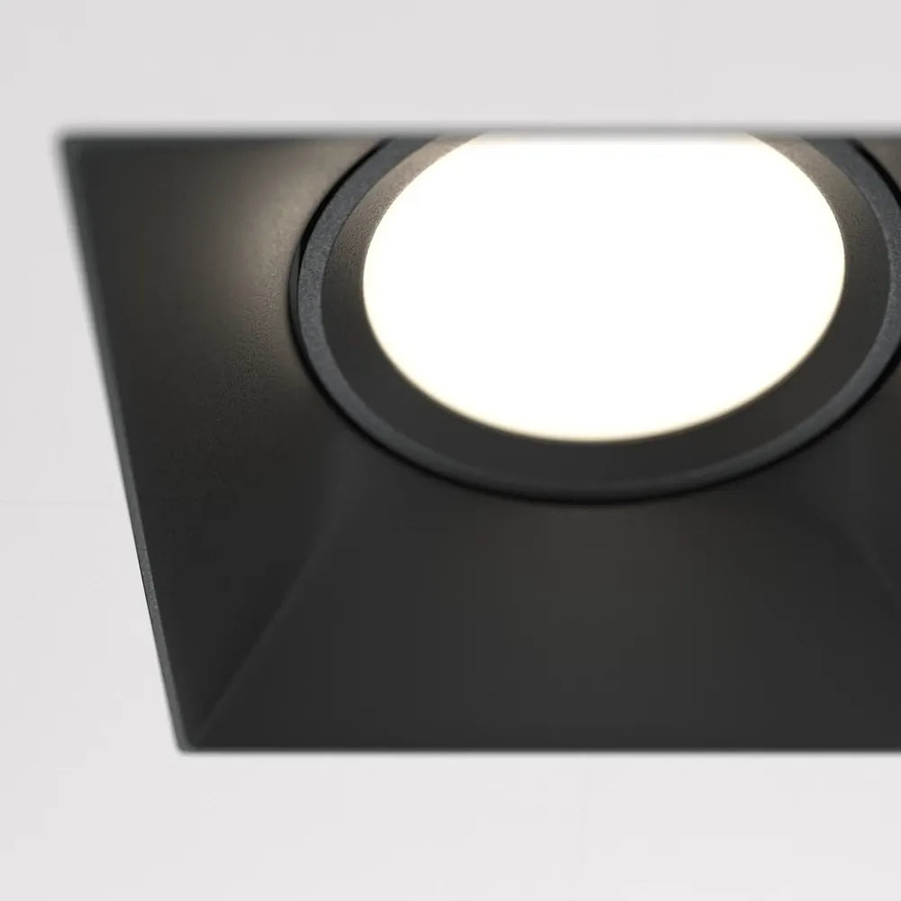Spot incastrat din Aluminiu Negru H4xL11cm IP 20 GU10 50W Dot