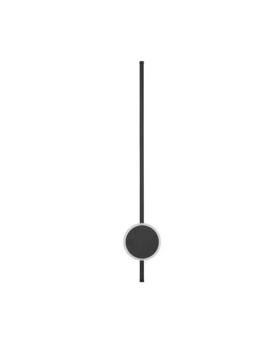 Aplica de perete din Aluminiu Negru H80xL13.6cm IP20 22W 1560lm 3000k CLOCK