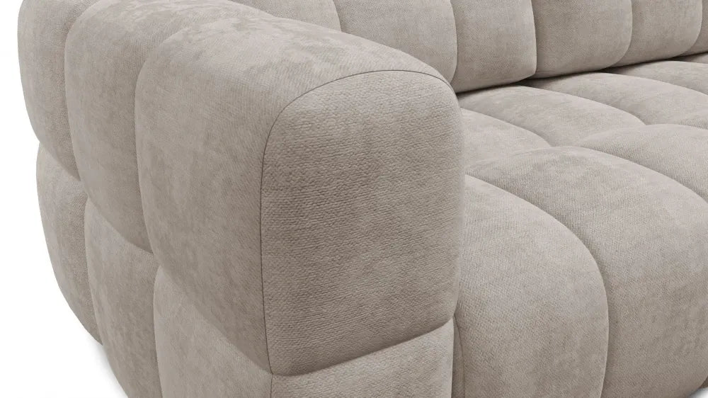 Coltar in forma de L tapitat cu material pet friendly Alias bej L291 x 219cm