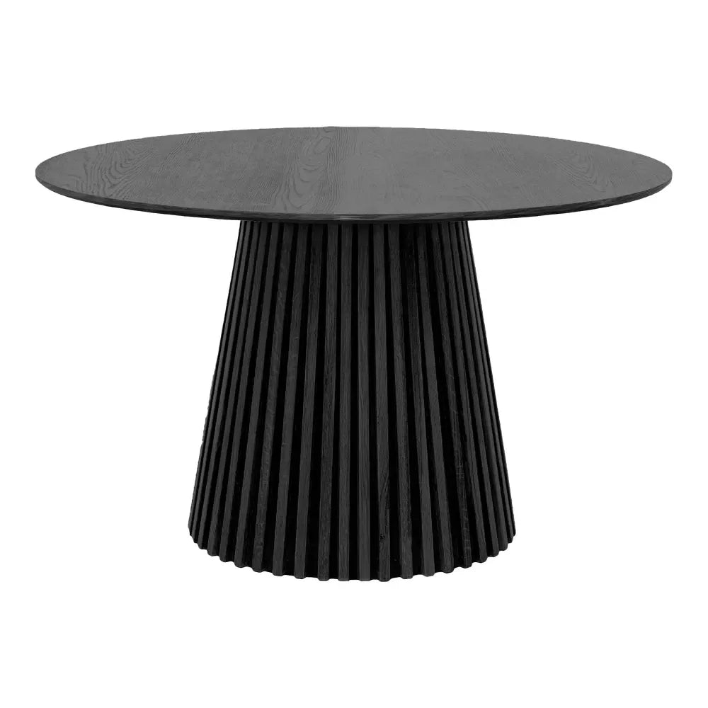 Masa din Furnir de stejar/MDF Negru D120xH75cm Osaka