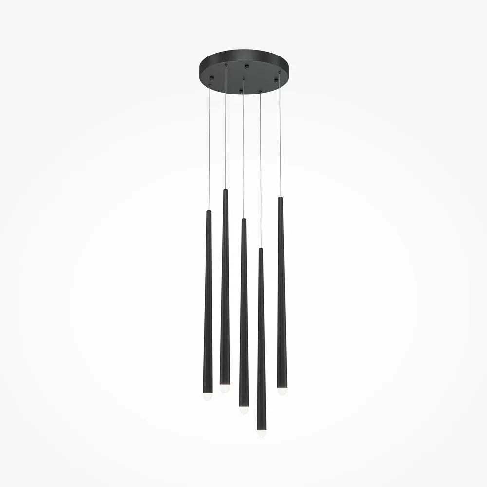 Lustra din Aluminiu Negru H150xD32cm 30W Cascade