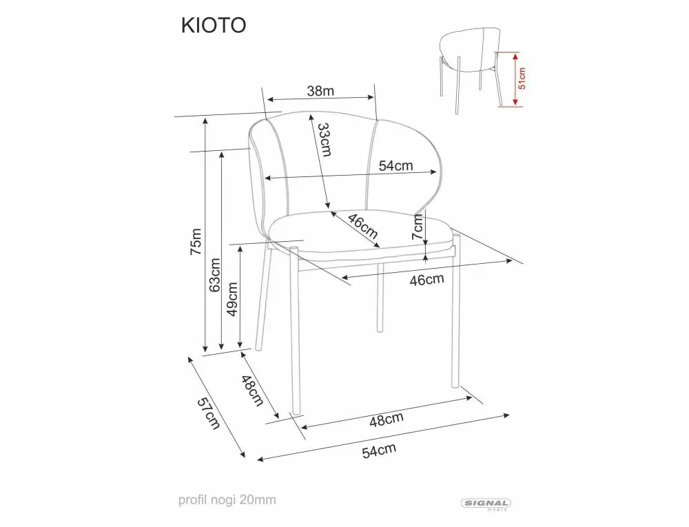 Set 2 Scaune din Stofa Gri si Metal Negru H75xL54xA57cm Kioto