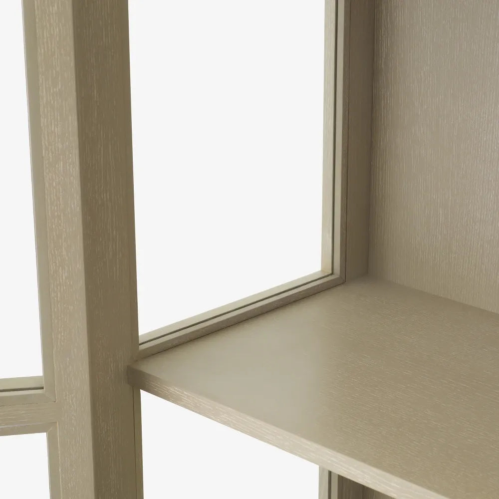 VItrina din MDF/Funir de stejar Maro deschis L118xH210cm San Bernardino Eichholtz
