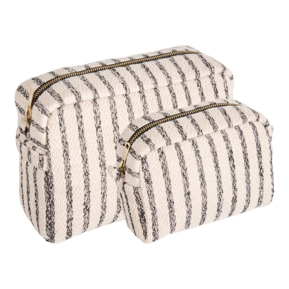 Set 2 genti pentru cosmetice din Textil Bej L9/11xH14/22cm Nador